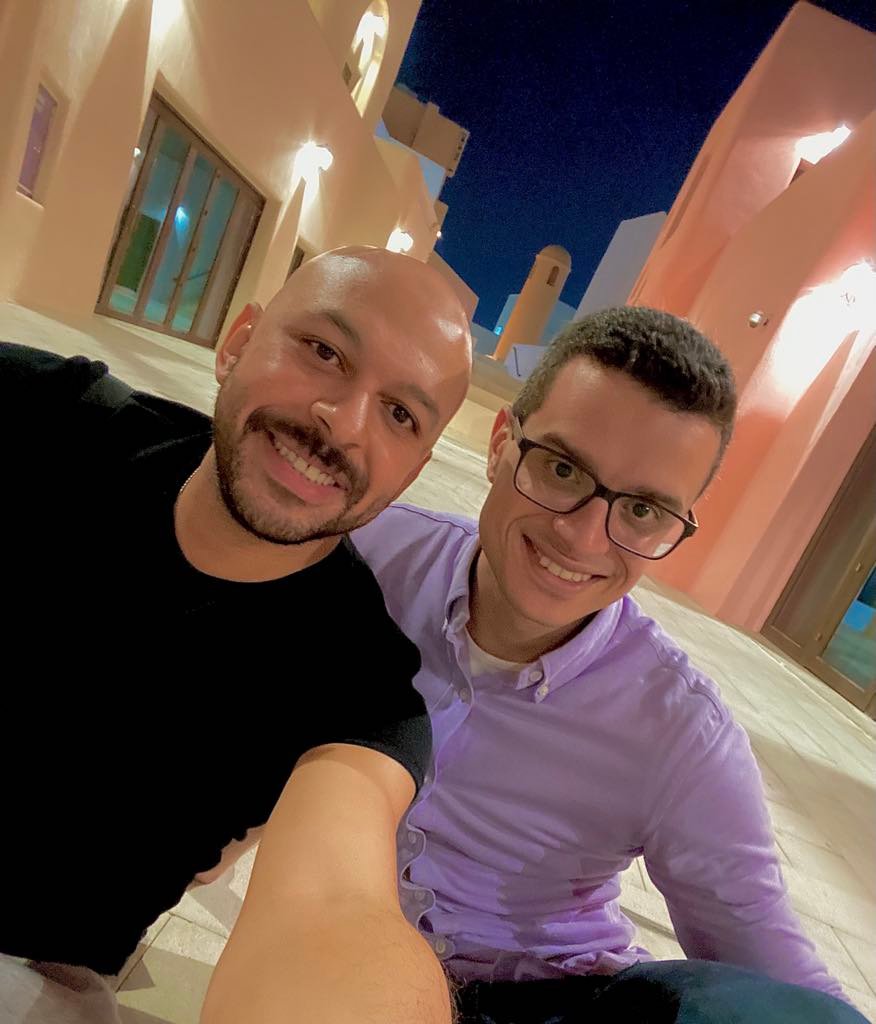الشاعر الغنائي محمد القياتي مع الملحن بلال سرور